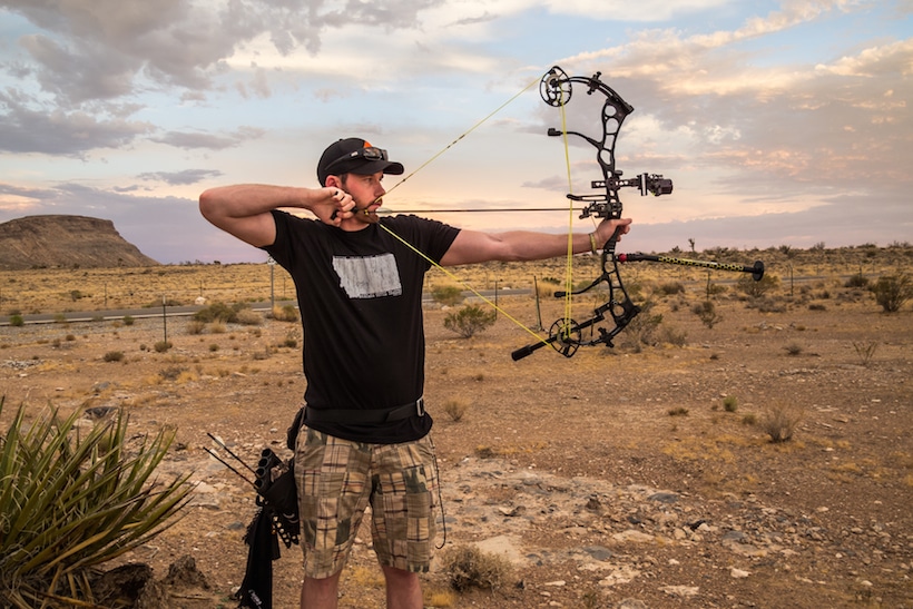 bow hunting with a compound bow
