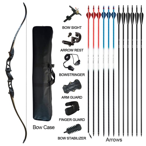 Tongtu Takedown Recurve Bow and Arrow for Adults Kit.best hunting bows