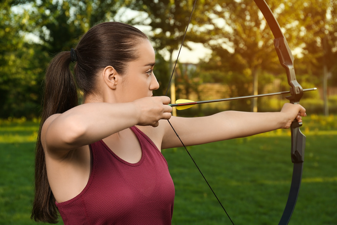 Women bows and arrows